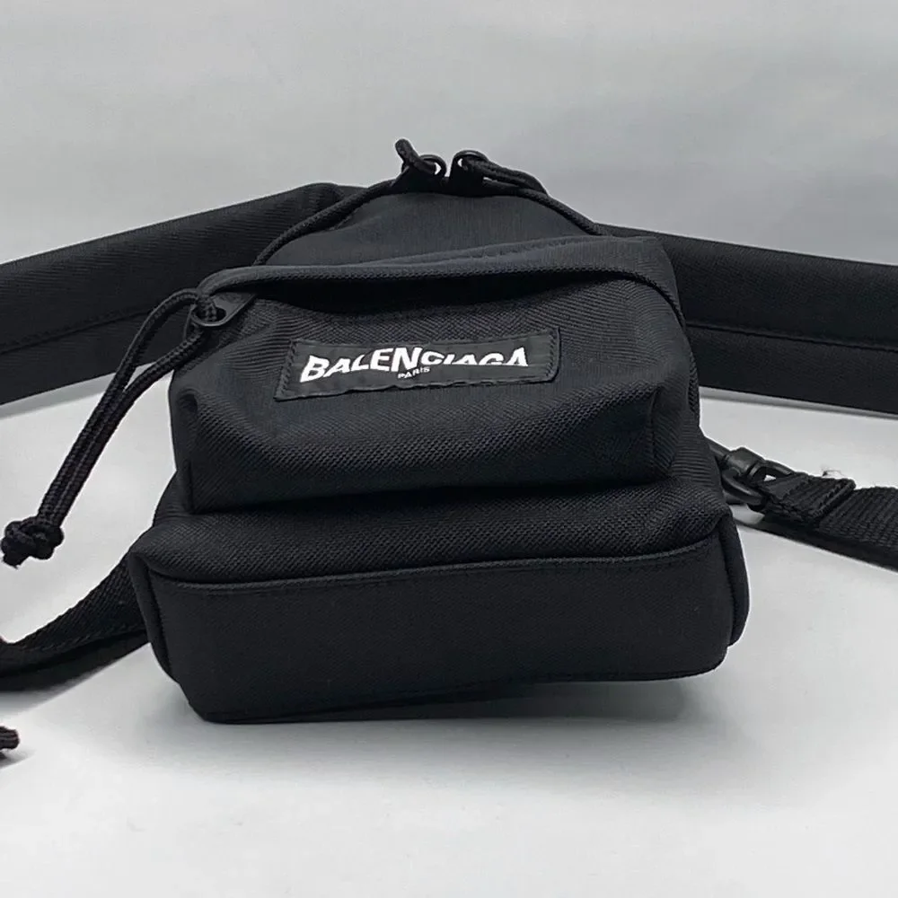 Balenciaga Black Nylon Mini Backpack Bag